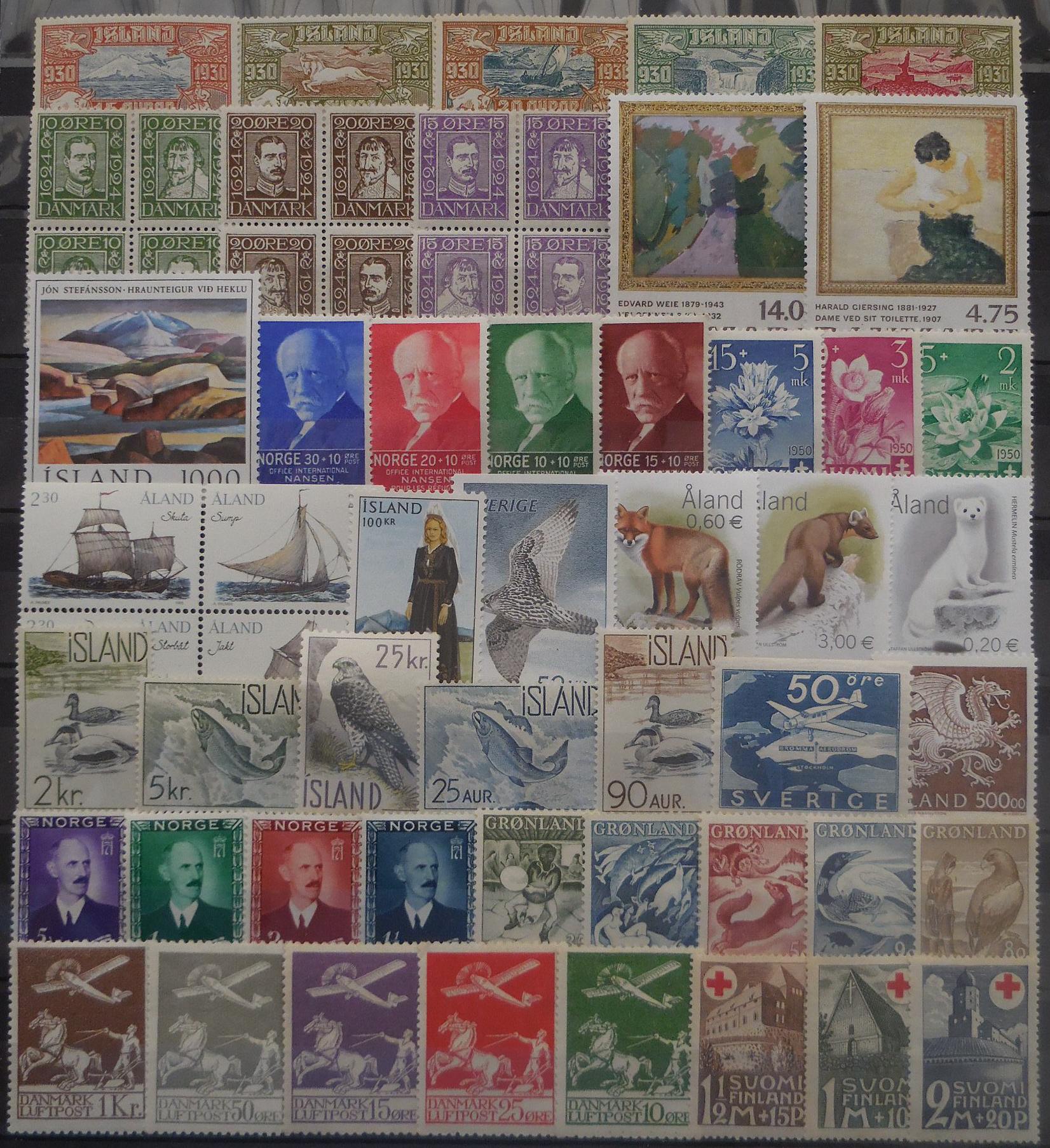 Scandinavian stamps for collectors on approval